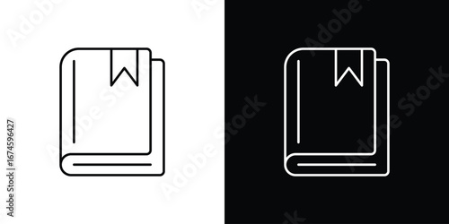 Book bookmark icon logo vector template