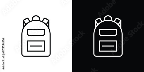 Backpack icon logo vector template