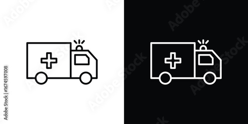 Ambulance icon logo vector template