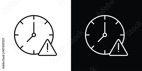 Alarm exclamation icon logo vector template