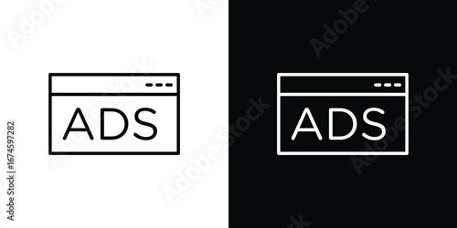 Ad icon logo vector template