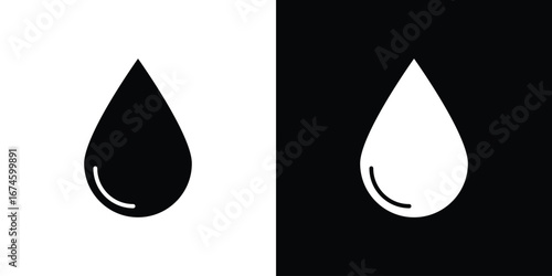 Water drop icon. filled flat sign for mobile concept and web