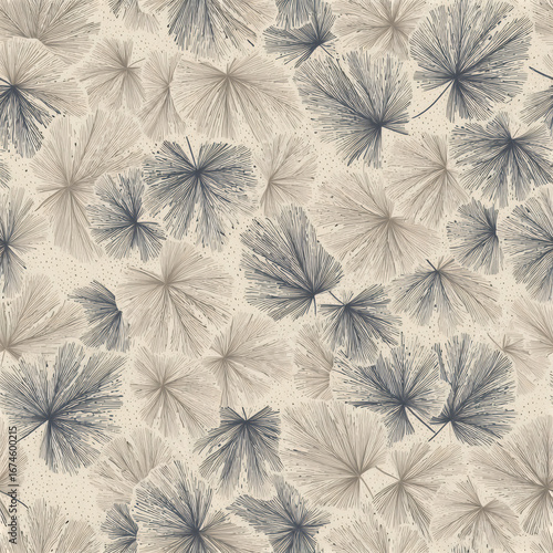 Floral seamless pattern with abstract leaves. Natural tropical background illustration. Botanical wallpaper design for fabric or textile print.