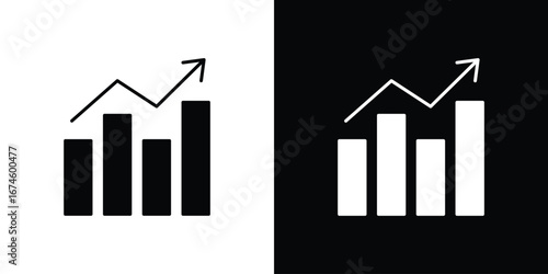 Trend Arrow icon. filled flat sign for mobile concept and web