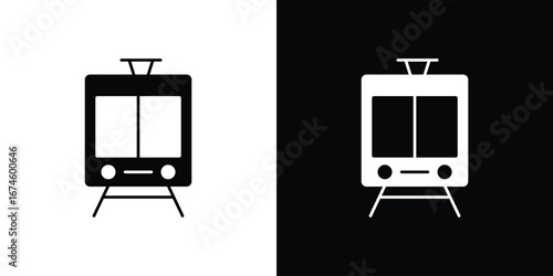 Train icon. filled flat sign for mobile concept and web