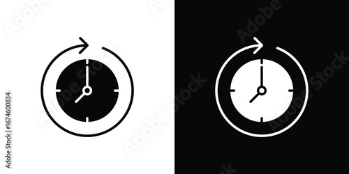 Time forward icon. filled flat sign for mobile concept and web