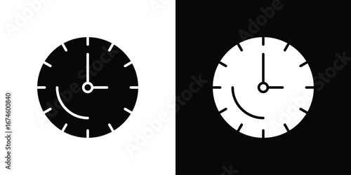 Time quarter past icon. filled flat sign for mobile concept and web