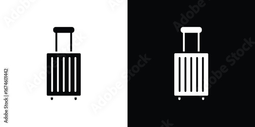 Suitcase icon. filled flat sign for mobile concept and web