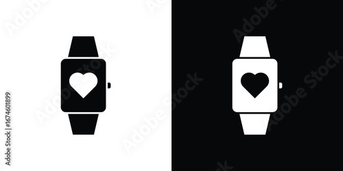 Smartwatch icon. filled flat sign for mobile concept and web