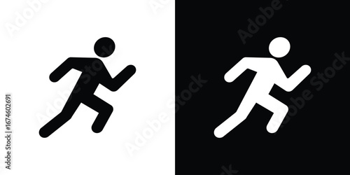 Running icon. filled flat sign for mobile concept and web