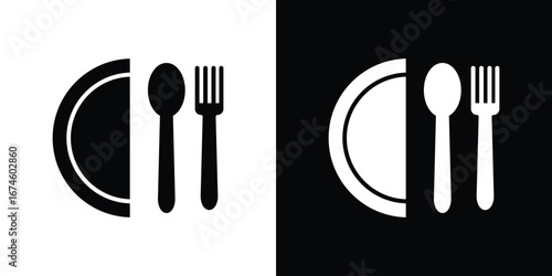Restaurant icon. filled flat sign for mobile concept and web