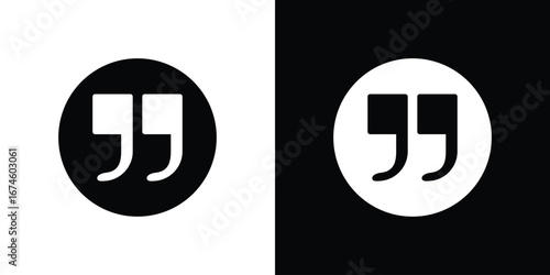 Quote right icon. filled flat sign for mobile concept and web