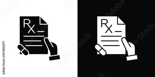 RX icon. filled flat sign for mobile concept and web