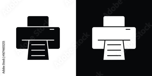 Print icon. filled flat sign for mobile concept and web