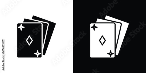 Playing cards icon. filled flat sign for mobile concept and web