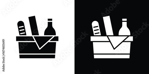 Picnic icon. filled flat sign for mobile concept and web