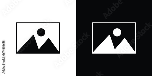 Picture icon. filled flat sign for mobile concept and web