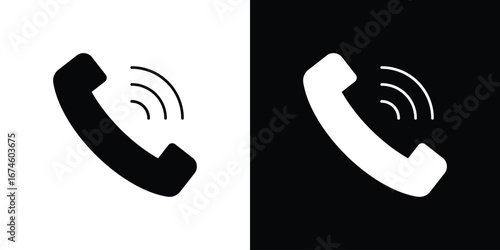 Phone call icon. filled flat sign for mobile concept and web