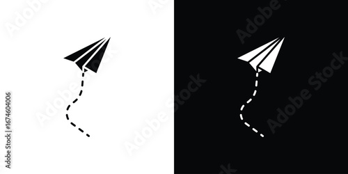 Paper plane icon. filled flat sign for mobile concept and web