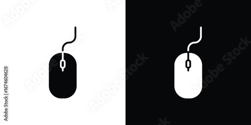 Mouse icon. filled flat sign for mobile concept and web