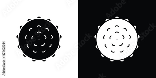 Massage ball icon. filled flat sign for mobile concept and web