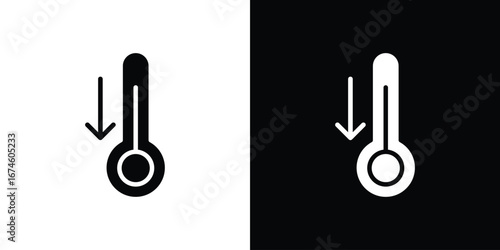 Low Temperature icon. filled flat sign for mobile concept and web