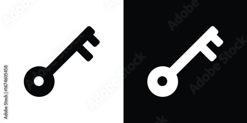key icon. filled flat sign for mobile concept and web