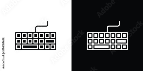 Keyboard icon. filled flat sign for mobile concept and web