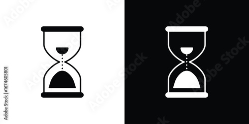 Hourglass end icon. filled flat sign for mobile concept and web