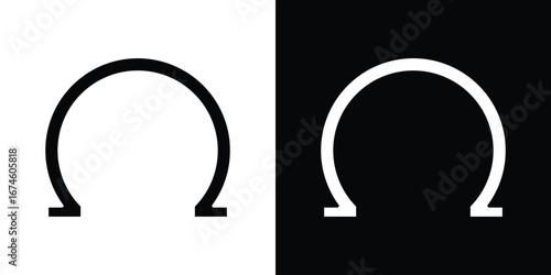 Horseshoe icon. filled flat sign for mobile concept and web