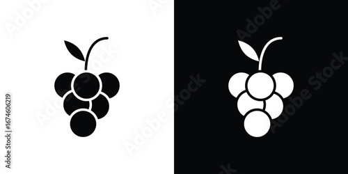 Grape icon. filled flat sign for mobile concept and web
