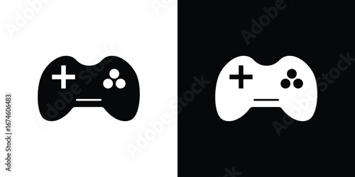 Gamepad icon. filled flat sign for mobile concept and web