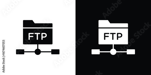 FTP icon. filled flat sign for mobile concept and web
