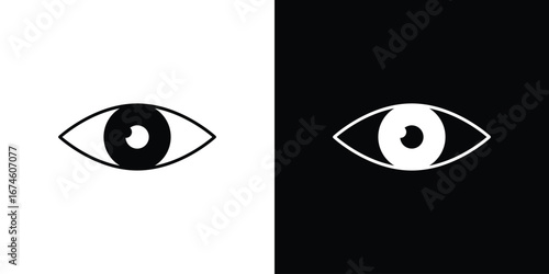 Eye icon. filled flat sign for mobile concept and web