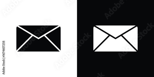 Envelope icon. filled flat sign for mobile concept and web