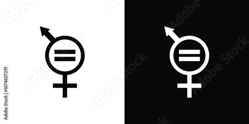 Equality icon. filled flat sign for mobile concept and web