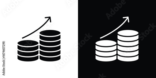 Earning icon. filled flat sign for mobile concept and web