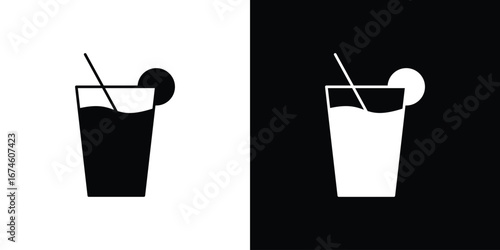 Drink icon. filled flat sign for mobile concept and web