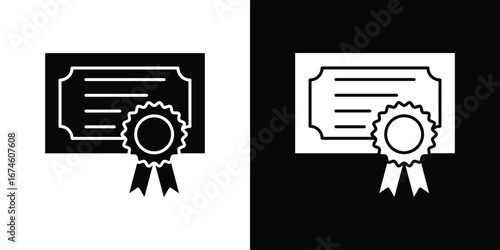 Diploma icon. filled flat sign for mobile concept and web