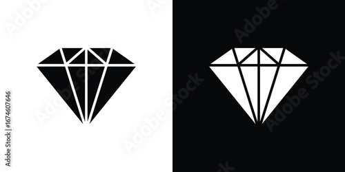 Diamond icon. filled flat sign for mobile concept and web