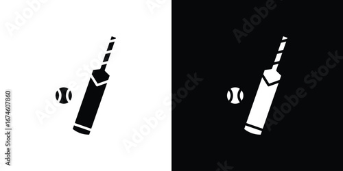 Cricket icon. filled flat sign for mobile concept and web