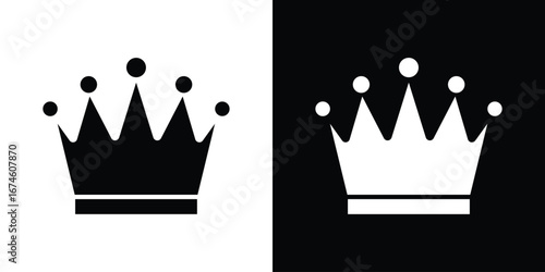 Crown icon. filled flat sign for mobile concept and web