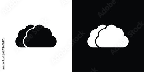 Cloud icon. filled flat sign for mobile concept and web