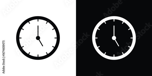 Clock-five icon. filled flat sign for mobile concept and web
