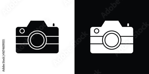 Camera icon. filled flat sign for mobile concept and web
