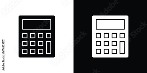 Calculator icon. filled flat sign for mobile concept and web