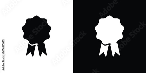 Badge icon. filled flat sign for mobile concept and web