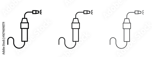 Welding icon in linear versions. Editable line