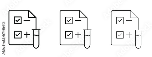 Test icon in linear versions. Editable line