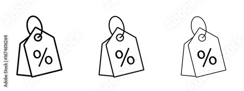 Tags icon in linear versions. Editable line